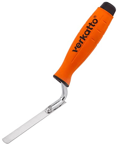 Mivos Cazzuola 12 mm per Lavori di Stuccatura, Acciaio Inox/Cazzuola per Fughe e Mattoni/Spatola per Giunti con Lama Flessibile e Impugnatura Antiscivolo/Made in EU