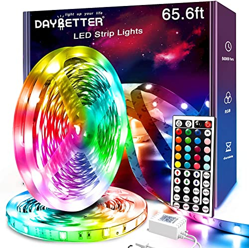 DAYBETTER LED Strip 20M(2x10M), 5050 RGB LED Streifen 12V Farbwechsel LED Band mit Fernbedienung für Schlafzimmer, Küche, Wohnzimmer und TV