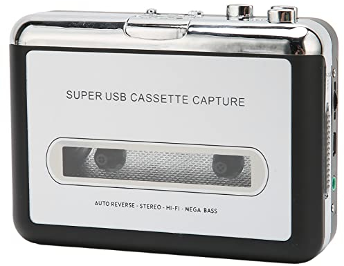 Bewinner USB Kassetten zu MP3 Konverter, Tragbarer Stereo Kassettenrecorder mit Kopfhörer, CD, 3,5 mm AUX Buchse, Kassetten zu MP3 Konverter, Rekorder für Laptop, PC, CD