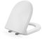 SAMODRA Toilet Seat Soft Close White D Shape, Toilet Seat with Quick Release for Easy Clean, Simple Top Fixing,Standard Toilet Lid with Adjustable Hinges, D-Shape