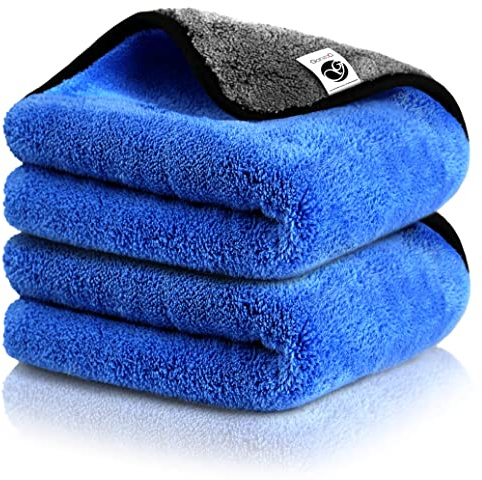 Ganzoo Mikrofaser-Reinigungstücher GSM 1200, Microfasertuch 40x40 cm für Auto-Pflege und Polieren, Premium Polier-Tuch, extrem saugstark zum Abwischen, Trocknen, Finish