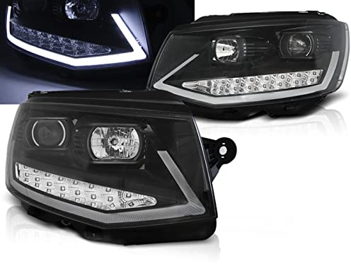 CR-Lights Led Tagfahrlicht Light Tube Scheinwerfer in schwarz für VW T6 2015-2019