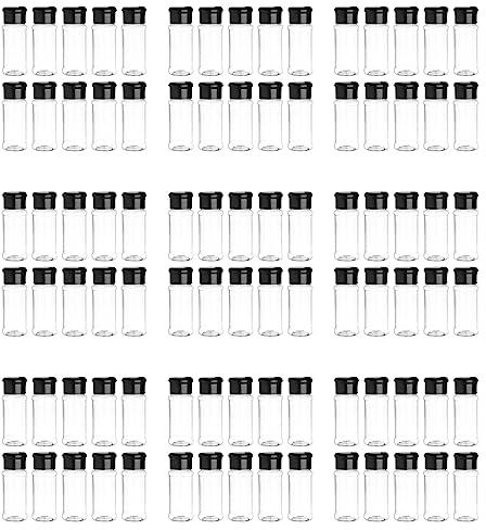 HUPYOMLER 90 contenitori per spezie, sale, , condimenti, perfetti con coperchio setaccio per conservare spezie e polveri