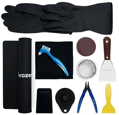 Phrozen Post-Processing Kit für Resin 3D Drucker | Harz Printer Zubehör Tool Set | Werkzeug zum Druck entfernen & reinigen