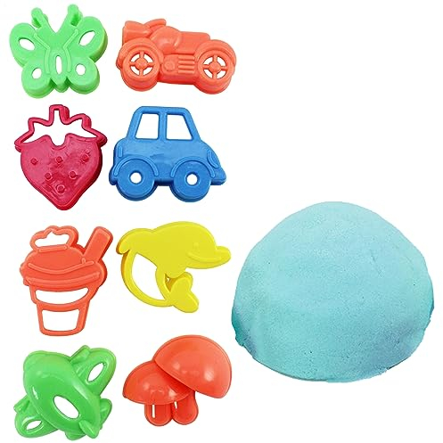 com-four® 300g Kreativsand mit 8 Sandförmchen - Indoor-Knetsand zum Spielen und Modellieren - kreative Sandknete für den Innenbereich [Auswahl variiert] (300g - bunt)