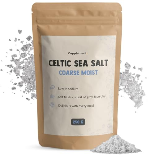 Cupplement 250 GR Sal Marina Celta - Sal Marina Celta Gruesa - Gruesa - No para el Molino de Orgánica, Flor de Sal, Himalaya, Himalaya, Orgánica Fina Minerales - Herbamare - Celtic sea salt - Guerande