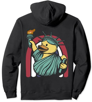 Statue of Liberty Rubber Duck New York Duckling Pullover Hoodie