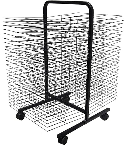 Kunst-Trockenständer – Präsentationsständer zur Aufbewahrung von Kunstwerken, doppelseitiges Draht-Trockenregal, mobiler Farbtrocknungsständer, Metall-Desktop-Aufbewahrungsständer für Kunstwerke, Ku