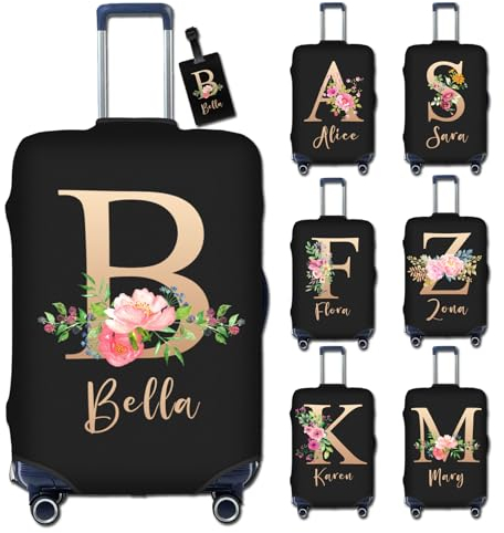 LLLGSH Personalisierter Reisekoffer-Schutz - Individuelle Kofferschutzhülle - Füge Dein eigenes Foto, Namen, Text hinzu - Doppelseitig Designs - Gestalten Sie Ihre eigene individuelle Gepäckhülle