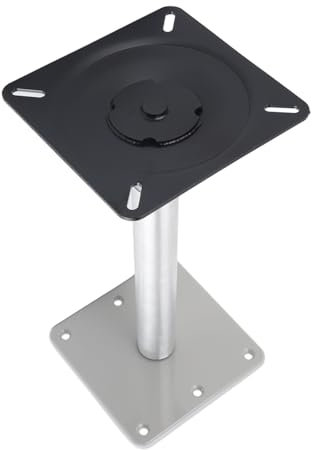 Bootssitzsockel, 14 Zoll Höhenverstellbarer Bootssockel Sitzsatz, 6,9 Zoll Rutschfeste Bootssitzbasis aus Aluminiumlegierung, Robustes Bootssitzsockel Set für die Meisten