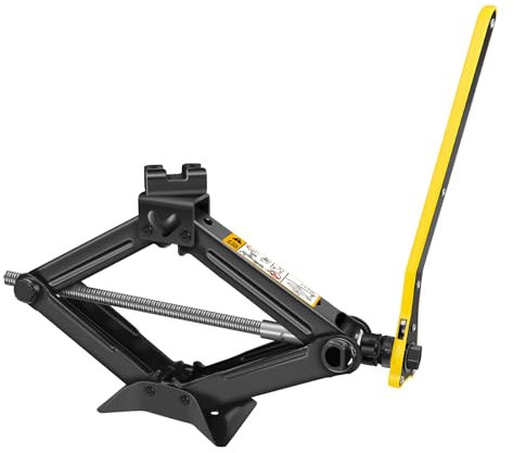 Scherenwagenheber, kompakter Wagenhebersatz 2 Tonnen/4409 LBS, 105 bis 385mm Hubbereich Wagenheber, tragbarer Reifenwechselsatz für Autos/SUVS/Sedans