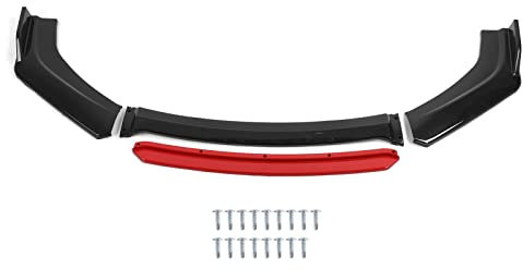 Lèvre de Pare-Chocs Avant, Becquet de Lèvre de Pare-Chocs Avant Universel de Voiture, Becquet de Menton Séparateur Diffuseur Protecteur Kit de Carrosserie Protection PP Pièces Spoiler Auto