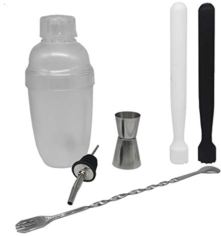 ZHCHAO 6PCS Bar Party Cocktail Shaker Bar Set Wine Drink Mixer Bar 350ml / 530ml / 700ml (Color : 530ml 6pcs)