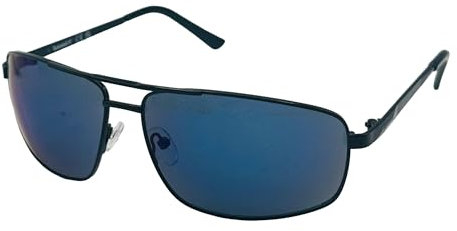 Timberland Sonnenbrille für Herren, schwarz, Metall, rechteckig, Pilotenbrille, verspiegelte Gläser, TB7208 1X, Schwarz, Schwarz