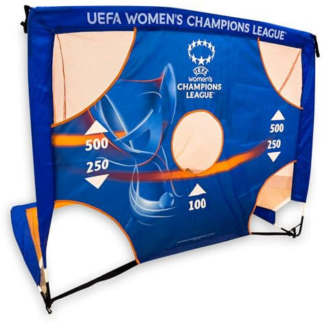 UEFA Frauen Champions League 4ft x 3ft 2-in-1 Ziel Pop-Up Flexi Fußballtor – UWCL, Offiziell Lizenziertes Merchandise, Wetterfestes tragbares Fußballtor für drinnen und draußen, Kinder und Erwachsene