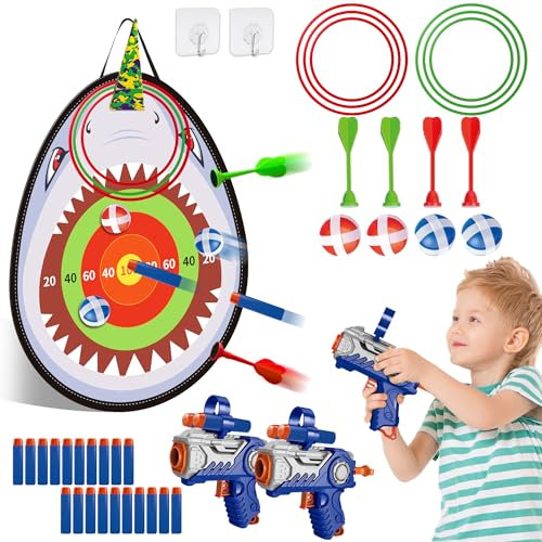 Suebah Dartscheibe für Kinder Klett dartscheibe Dart Spiel Spielzeug Wurfspiel Kinder Dartboard Double Spiel Partyspiele Geburtstag Weihnachten Geschenk Junge MäDchen ab 3 4 5 6 7 8 Jahre Kinder