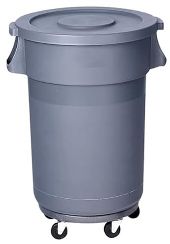 Generisch Mülleimer für draußen, Mülleimer, Küchenmülleimer, Mülleimer mit Rädern und Deckel, runder Mülleimer, Mülleimer mit großem Fassungsvermögen, 80-Liter-Badezimmermülleimer