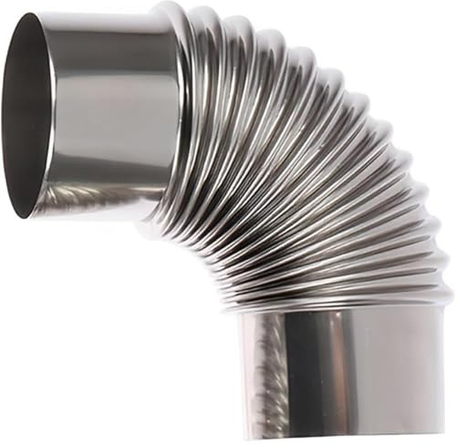 Tubo for Stufa A Gomito A 90°, Camino for Stufa A Legna In Acciaio Inossidabile Ø 110mm Ø 120mm, Tubo Di Prolunga for Stufa Resistente Al Calore for Stufa A Legna(120mm)