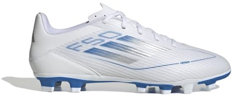 adidas Mens F50 Club Firm Ground Football Boots White/Silver 8 UK