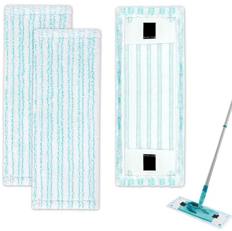 3 Pièces Serpillères de Rechange pour Leifheit Clean Twist M Ergo Micro Duo | 38x15cm Serpillères en Microfibre pour Leifheit Balais à Franges Remplacement Housses de Rechange pour Tous Les Sols