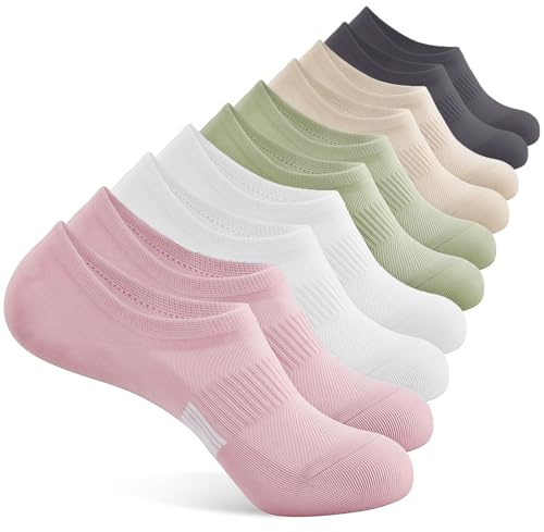 MUNSKT 5 Pares Calcetines Deportivos Para Mujer Calcetines Para Zapatillas Con Silicona Antideslizante Tobillero