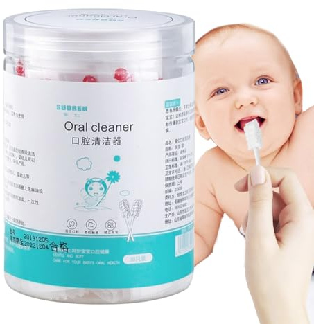 Baby Zungenreiniger - Baby Zungenreiniger Gaze | Hygienische Baby Zahnbürste Kleinkind Zahnbürste, Einzelverpackung Mundreiniger Gaze Zahnbürste für Geburtstag Neujahr Weihnachten Ostern Kinder Jungen