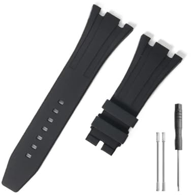 WUWMTUTCK Bracelet de montre Durable et confortable, adapté for Audemars Piguet, for Royal Oak Offshore 15703 15400, for bracelet en Silicone(Black-No)