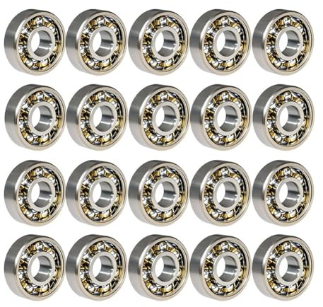 Koolenry 100 Rodamientos de Bolas 608 de Alta Precisión, Rodamientos de Bolas de Ranura Profunda en Miniatura (8 mm X 22 mm X 7 mm)