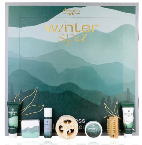 Accentra – Adventskalender Beauty 2025 mit 24 Wellness & Körperpflege Produkten – SPA Pflege Adventskalender Frauen mit Bodylotion, Badesalz, Seife, Duschbombe Kerzenhalter uvm. – Weihnachtskalender