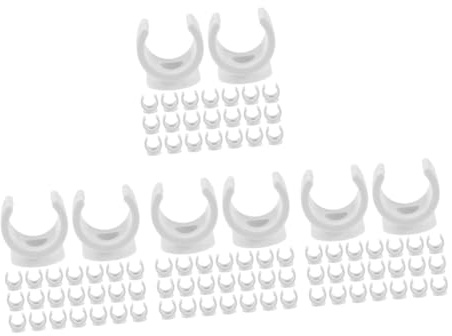 PRETYZOOM 400 Piezas Unidades Abrazaderas PVC para Tuberías Soporte Resistente para Eléctricos y Tubos de Agua Clips Plásticos para Gestión Cables y Calefacción Suelo Blanco