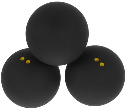 TOYANDONA 3 Piezas Squash Balls Doble Punto Alta Elasticidad Lenta para Entrenamiento y Competición Profesional Pelota de Goma para Squash