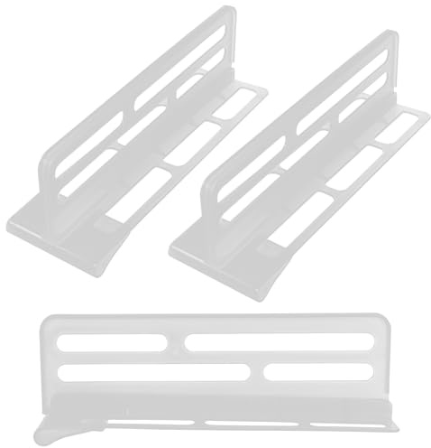COLLBATH 3PCS Adjustable Refrigerator Side Door Clips Food and Drink Dividers Fridge Drawer Organizer Plastic Freezer Separators for Daily Kitchen Use