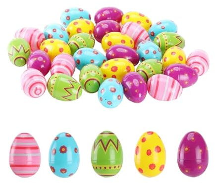 Oshhni 36 Befüllbare Ostereier Als Füllmaterial für Osterkörbe Und Überraschungsgeschenke