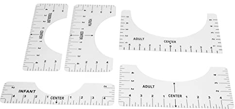 T Shirt Ruler, Wiederverwendbarer PVC Hemd Lineal, Rundhalsausschnitt Ausrichtungslineal, Leicht Und Langlebig - Präzise Designhilfe, Vielseitig Für Haushalt Und Büro
