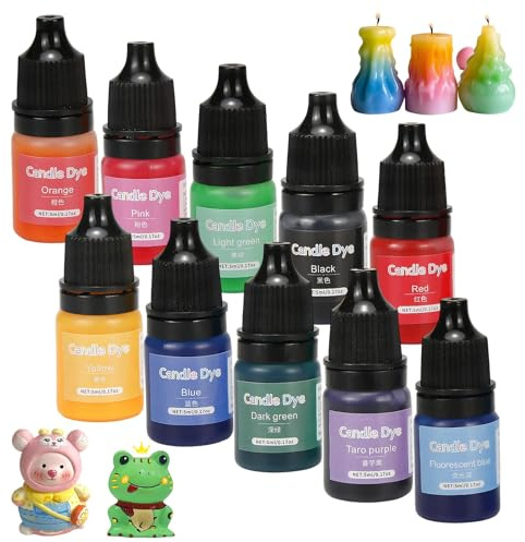Seifenfarben Bio Natürlich Set 10 Farben, Kerzenfarbe, Hautsichere Flüssige Seifenfarbe für die Seifenherstellung, Seifenfarbe Set für DIY Badebomben, Handgemachte Seifen, Schleim, Ton, Kunsthandwerk