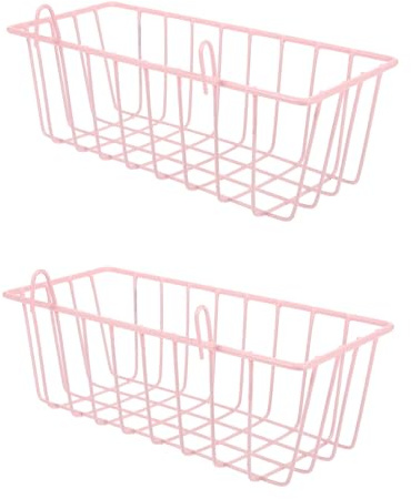 UTHCLO Lot de 2 Mangeoires à Foin en Métal pour Petits Animaux Support Stable et Facile à Nettoyer Couleur Rose pour Cage de Lapins Cobayes et Chinchillas Accessoire Polyvalent pour