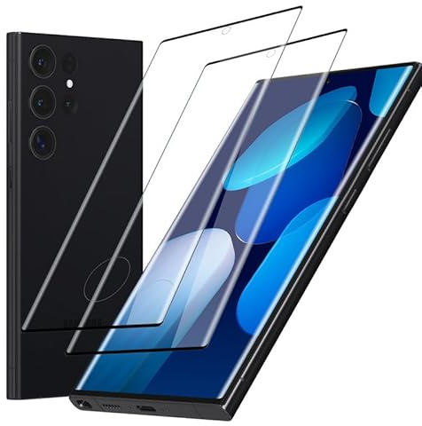 【2 Stück】 für Folie Samsung Galaxy S23 Ultra Panzerglas, Unzerbrechlich Panzerfolie Displayschutz, 99% Touchgenauigkeit Blasenfrei Schutzfolie Samsung S23 Ultra Schutzglas