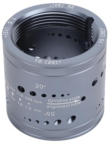 Annadue Affûteur d'Outils de Soudage TIG Multi-angle 6 Fentes de Coupe Meuleuse d'électrode en Tungstène avec 8 Réglages 'angle pour électrodes de 5/32 Pouces à 0,040 Pouces, compatibilité