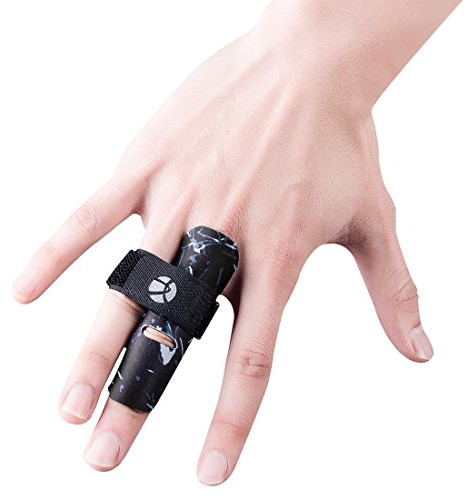Kuangmi Finger Sleeve Unterstutzung Protector und Verletzungen beim Sport 1 Stuck （Black, L/XL）