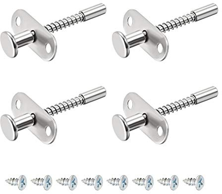 Sourcing Map Kolbenriegel, gefedert, Edelstahl, 6 mm Kopf, 6 mm Durchmesser, Feder, 60 mm Länge