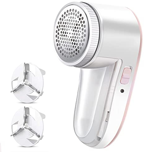 SIKITUT Fusselrasierer Elektrisch, Fusselentferner für Verschiedene Stoffe, mit 2 Ersatzrasierklinge