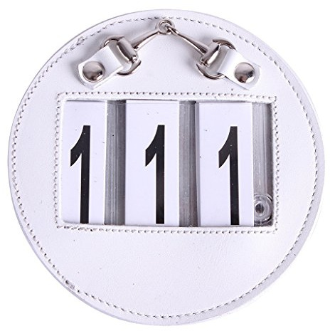 Leather Bridle Number Holder Crystals for Dressage Showing Comps SET OF 2