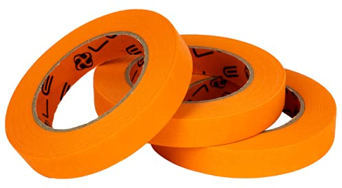 Liquid Elements - Masking Tape 19 mm - Klebeband Kreppband für Lackier- & Malerarbeiten - Malerkrepp Wasser- & Lösemittelbeständig für alle Oberflächen - Malerband rückstandslos Entfernbar bis 60°C