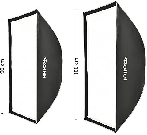 Rollei klick-Softbox 60 cm x 90 cm mit Grid. Leicht auf zu bauender klick-Lichtformer ideal für Fashion und Portrait Aufnahmen.