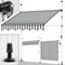 tillvex Tenda da Sole a Bracci con Manovella 400cm | Protezione per Il Balcone, Regolabile, Senza Forare, a Manovella | Tenda Resistente per Esterno ai Raggi UV e Regolabile in Altezza