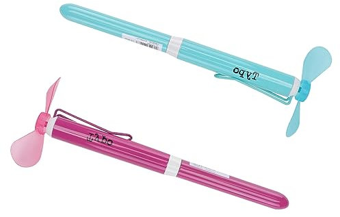 MAGICLULU 2pcs Mini Fan Pen Metal Ballpoint Writing Pen School Supplies for Students Portable Fan Handheld Back to School Supplies