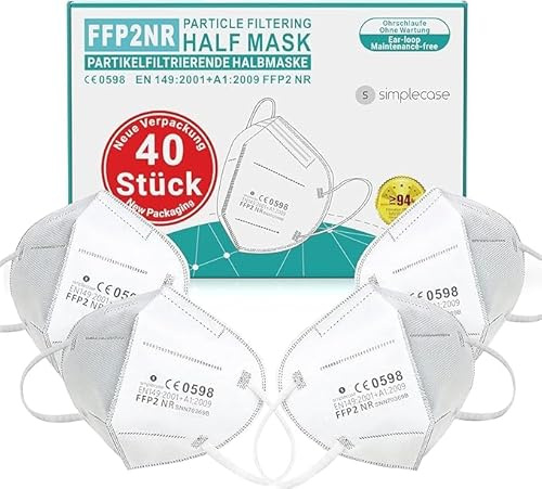 Simplecase 120 Stück FFP2 Maske, Atemschutzmaske, Partikelfiltermaske