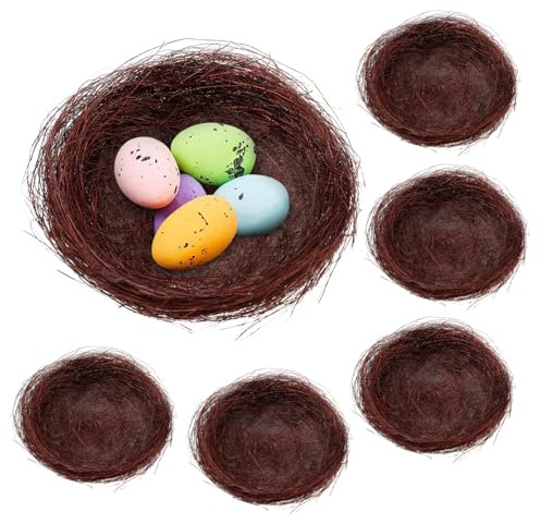 GAROZATION 20stücke Künstliches Vogel-Nest Natürliche Fäden Dekoration Für Und Garten Gemütlicher Rückzugsort Für Vögel Für Wellensittiche Und Papageien