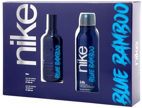 NIKE - Blue Promotion 100 ml + 30 ml, Eau de Cologne pour homme, Pack de 2, Parfum en spray, Eau de toilette naturelle et masculine, Arôme boisé fruité, Parfum frais