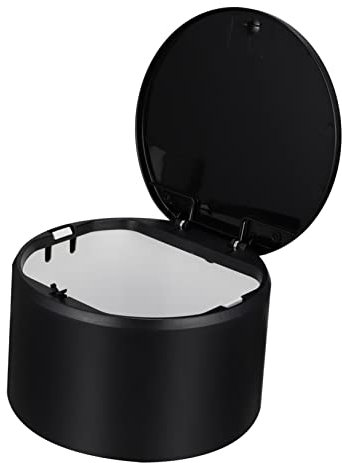 Cabilock Mini Mülltonne Mit Druckmechanismus Kompakter Desktop Abfalleimer Für Büro Und Zuhause Platzsparender Kleiner Papierkorb Stilvoller Schwarzer Schreibtisch Mülleimer Vielseitig Für